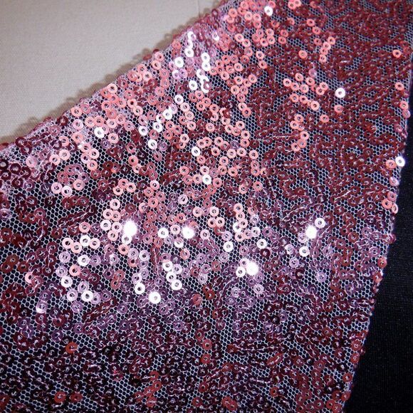 Sexy black sheath with pink sequins dress - Picture 2 of 5